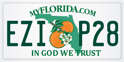 FL license plate EZIP28