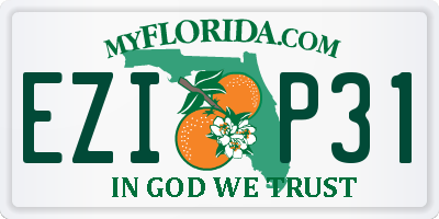FL license plate EZIP31