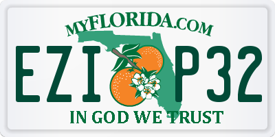 FL license plate EZIP32