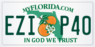 FL license plate EZIP40