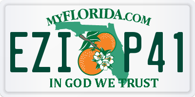 FL license plate EZIP41
