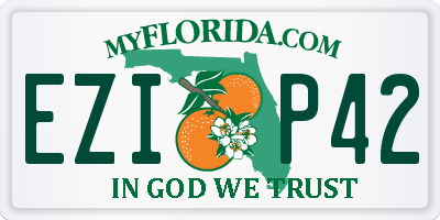 FL license plate EZIP42
