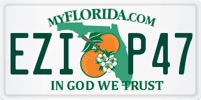FL license plate EZIP47