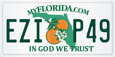 FL license plate EZIP49