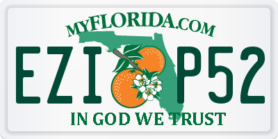 FL license plate EZIP52