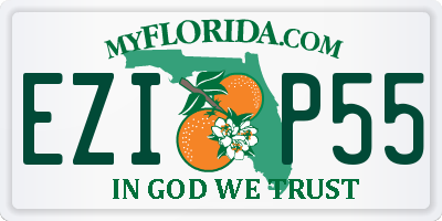 FL license plate EZIP55