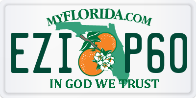 FL license plate EZIP60