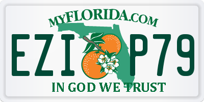 FL license plate EZIP79
