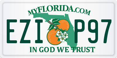 FL license plate EZIP97