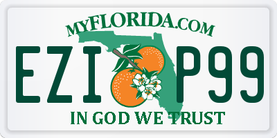 FL license plate EZIP99