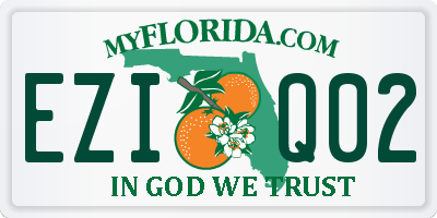 FL license plate EZIQ02