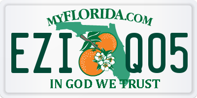 FL license plate EZIQ05
