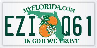 FL license plate EZIQ61