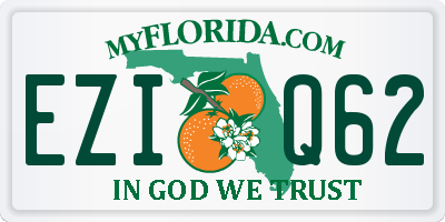 FL license plate EZIQ62