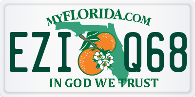 FL license plate EZIQ68