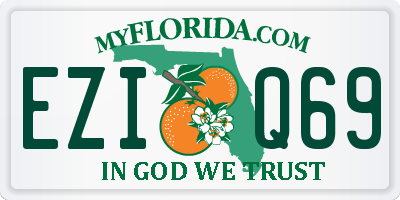 FL license plate EZIQ69