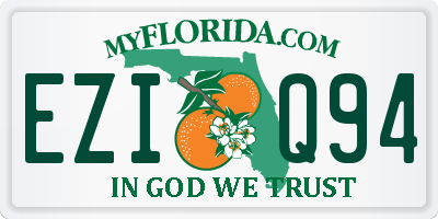 FL license plate EZIQ94