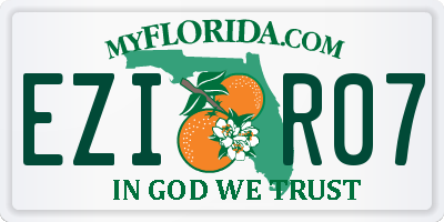 FL license plate EZIR07