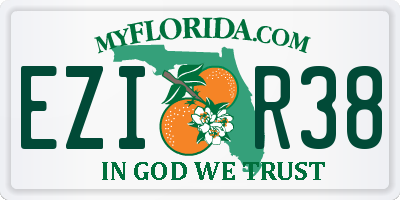 FL license plate EZIR38