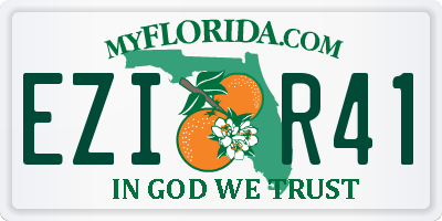 FL license plate EZIR41