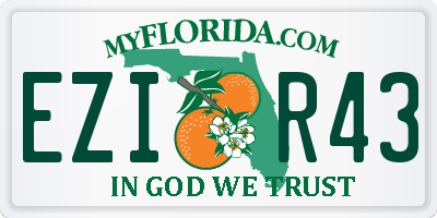 FL license plate EZIR43