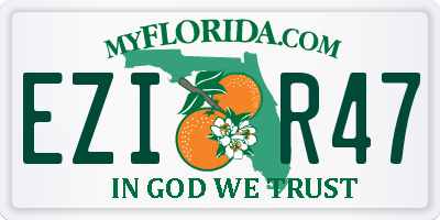 FL license plate EZIR47