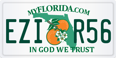 FL license plate EZIR56