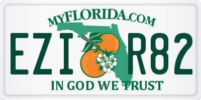 FL license plate EZIR82