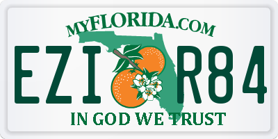 FL license plate EZIR84