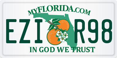 FL license plate EZIR98