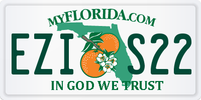 FL license plate EZIS22