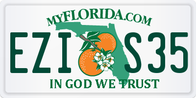 FL license plate EZIS35