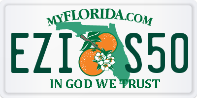 FL license plate EZIS50