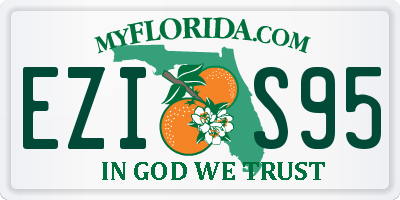 FL license plate EZIS95