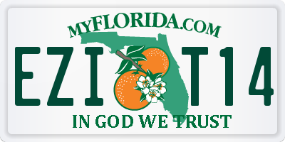 FL license plate EZIT14