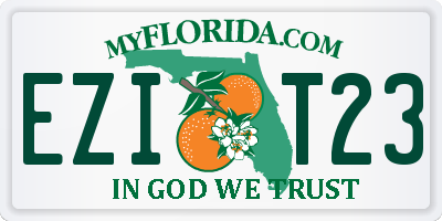 FL license plate EZIT23