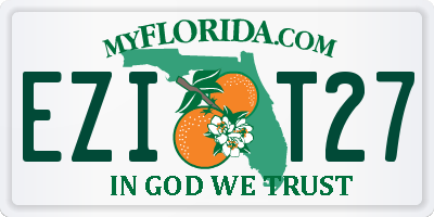 FL license plate EZIT27