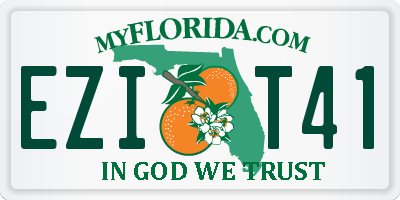 FL license plate EZIT41