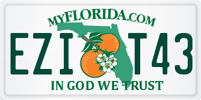 FL license plate EZIT43