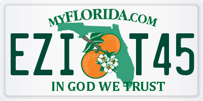 FL license plate EZIT45