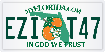 FL license plate EZIT47