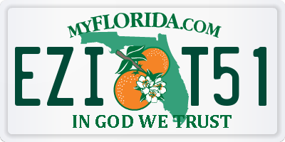 FL license plate EZIT51