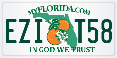 FL license plate EZIT58