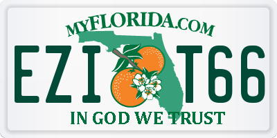 FL license plate EZIT66