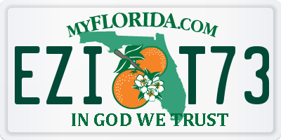 FL license plate EZIT73