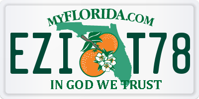 FL license plate EZIT78