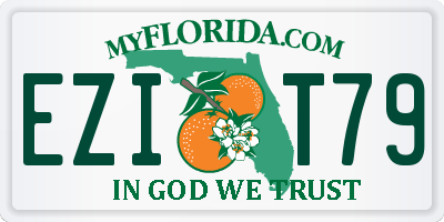 FL license plate EZIT79