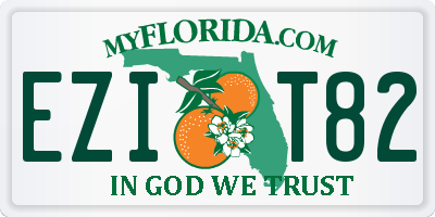 FL license plate EZIT82