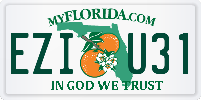 FL license plate EZIU31