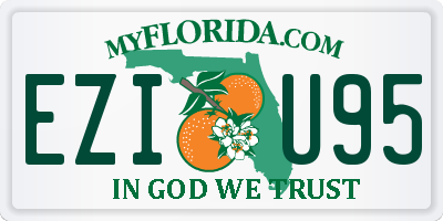 FL license plate EZIU95